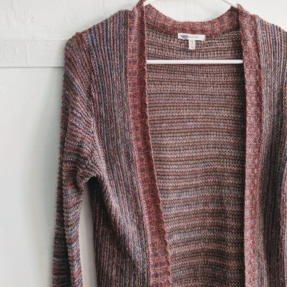 Burgundy Knit Sweater Cardigan